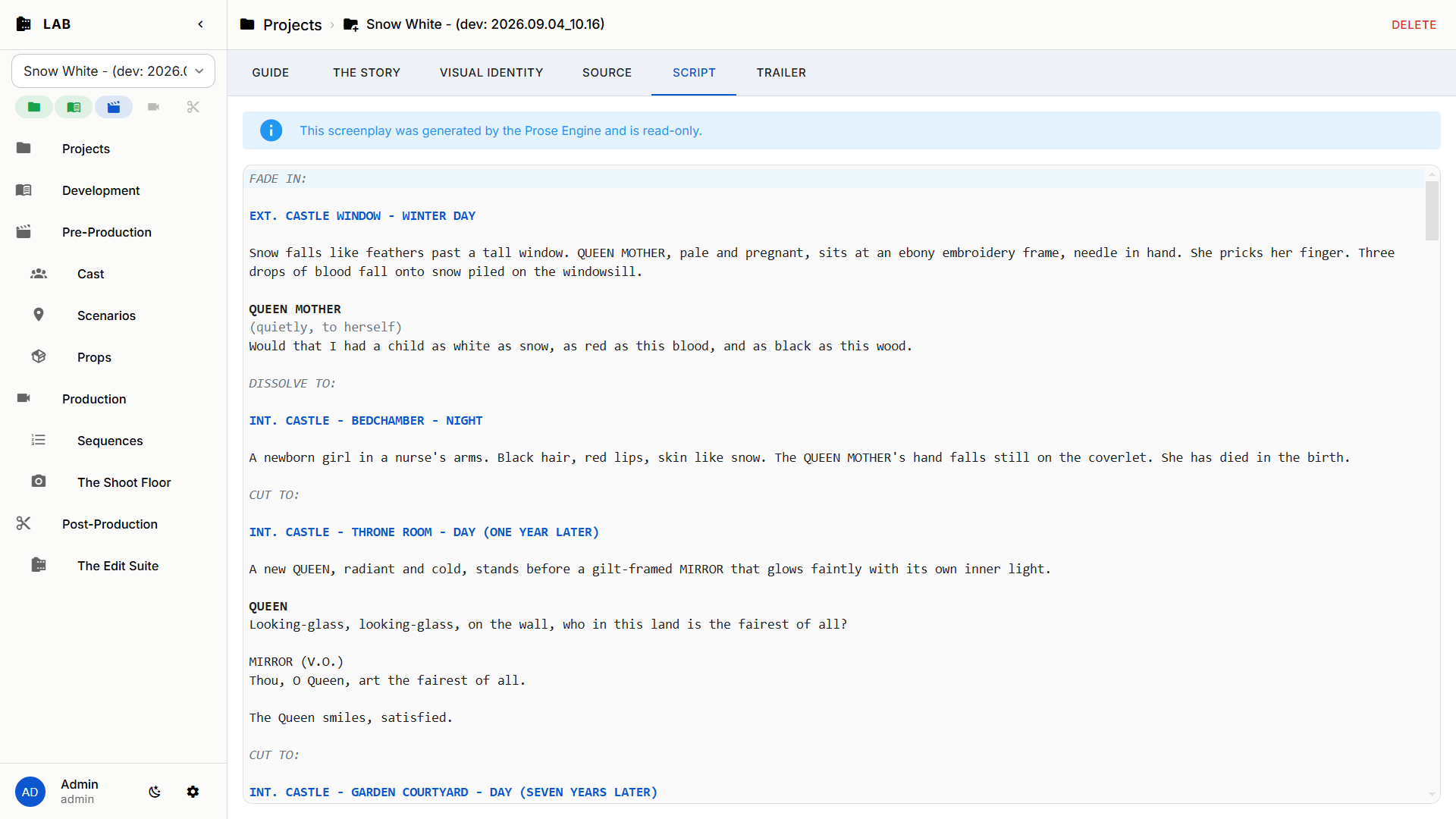 Screenplay — generated by the Decomposition Engine